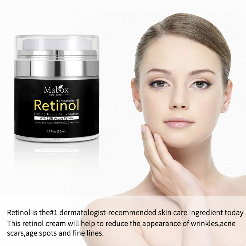 Anti Aging Cream with Hyaluronic Acid, 2.5% Active Retinol and Vitamin E