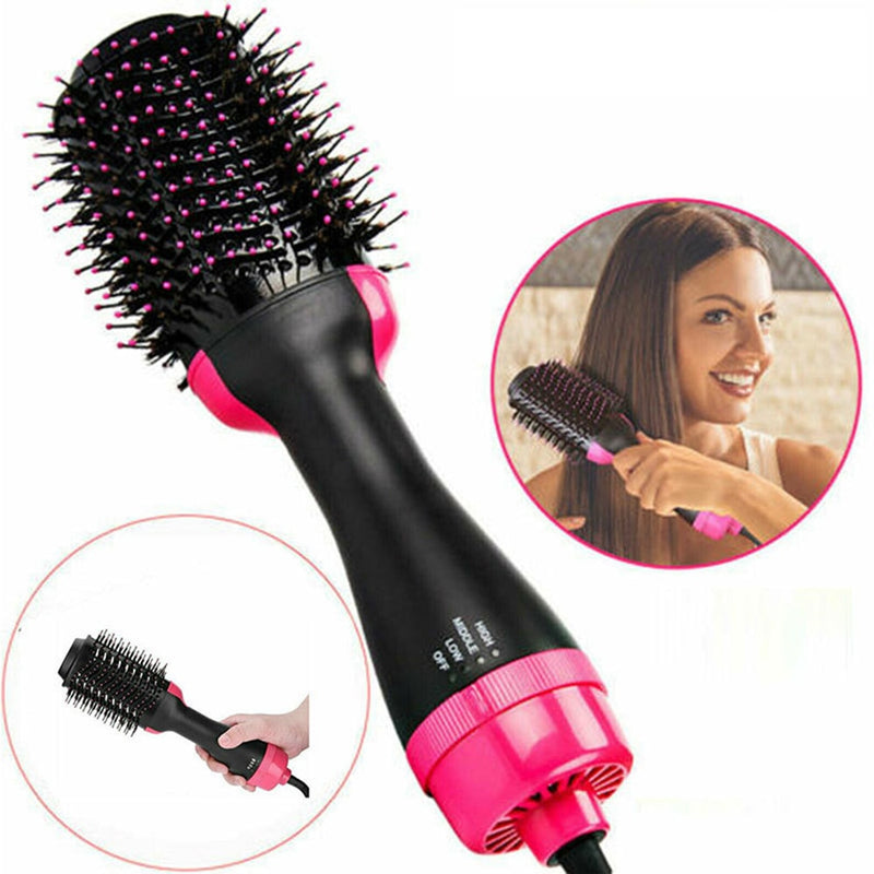 3 in 1 Hair Dryer Brush One Step Hot Air Brush Volumizer Blow Straightener Curler Professional Curling  Hair Styler Comb Gift
